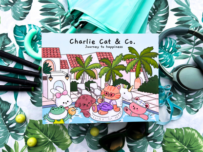 Charlie Cat & Co. Journey to happiness coloring book