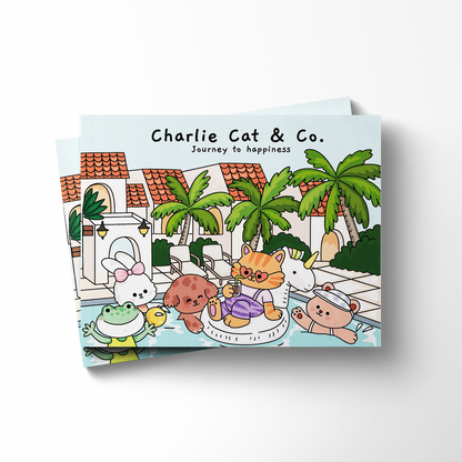 Charlie Cat & Co. Journey to happiness coloring book